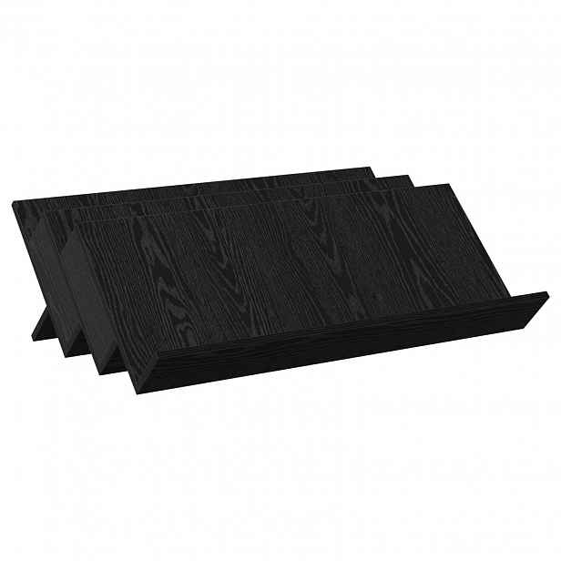 vidaXL Regál na časopisy Černý dub 90 x 53 x 28,5 cm Kompozitní dřevo