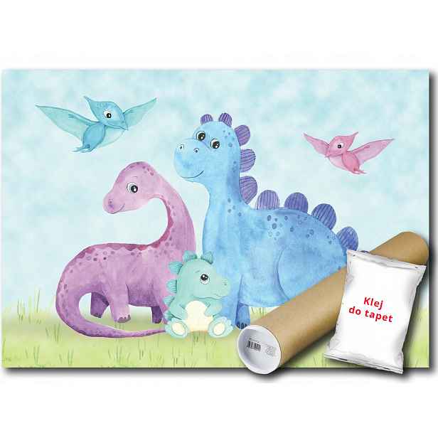 Vinylová Fototapeta Dinosaurus Rodina 152x104