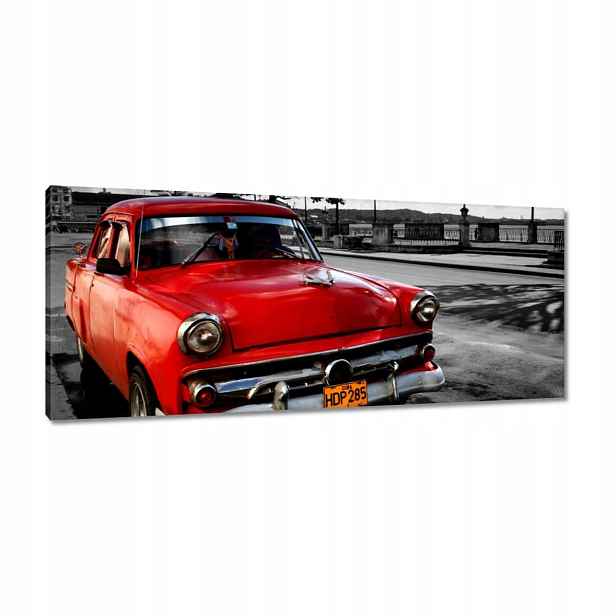 Obrazy 100x40 Kubánské červené auto