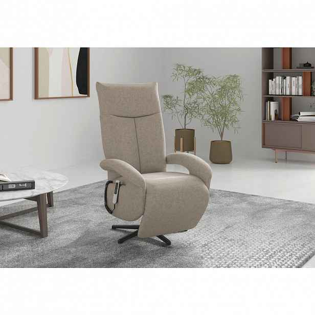 Sit & More RELAXAČNÍ KŘESLO, textil, šedohnědá