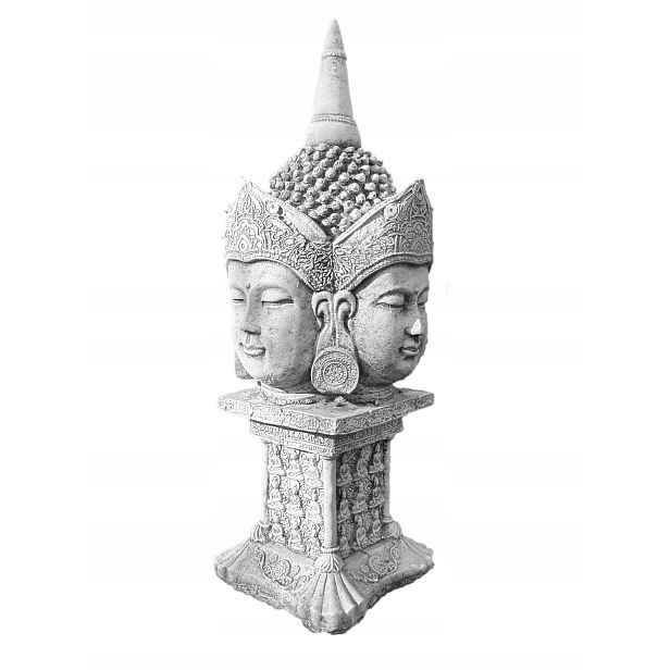 Buddha Betonová Figura 37cm 5kg zahradní dekorace Buddha čtyři tváře