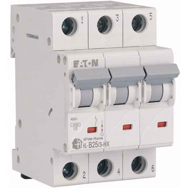 Eaton Nadproudový Vypínač B 25A 3P 3 M 6KA HN-B25/3
