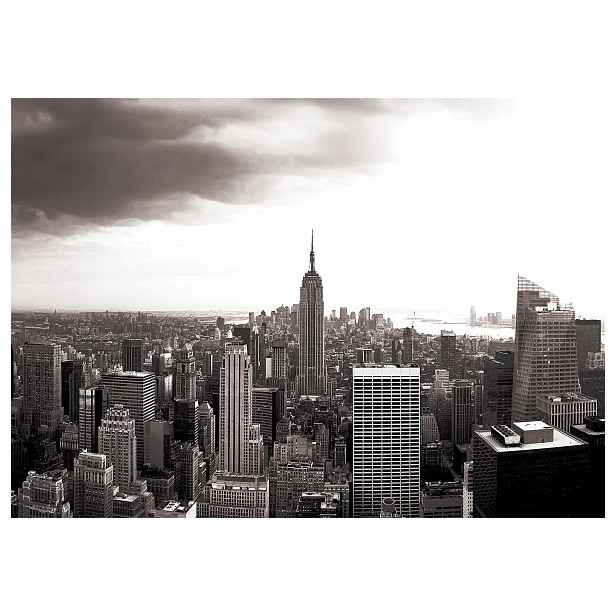 Fototapeta Černobílá panorama města Empire State vinylová 368x254 lepidlo