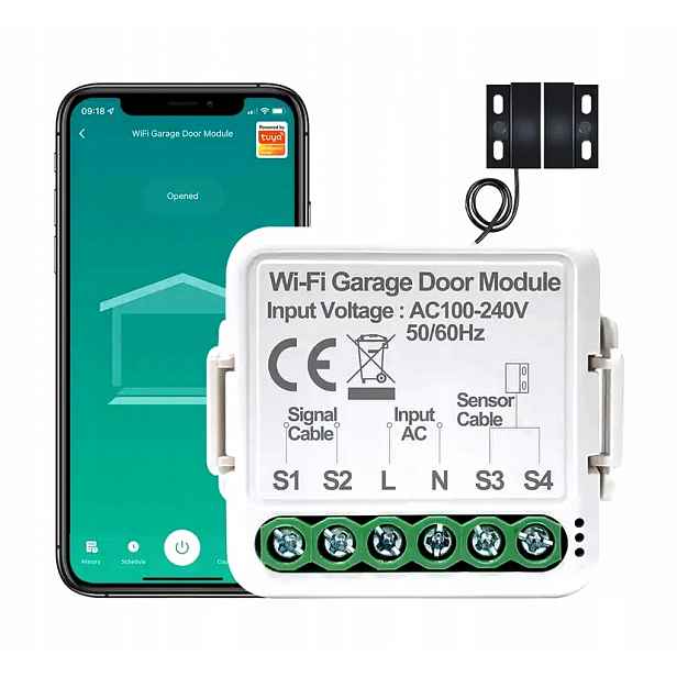 Ovladač Bezdrátový modul Garážová brána WiFi Garage Door Module Tuya