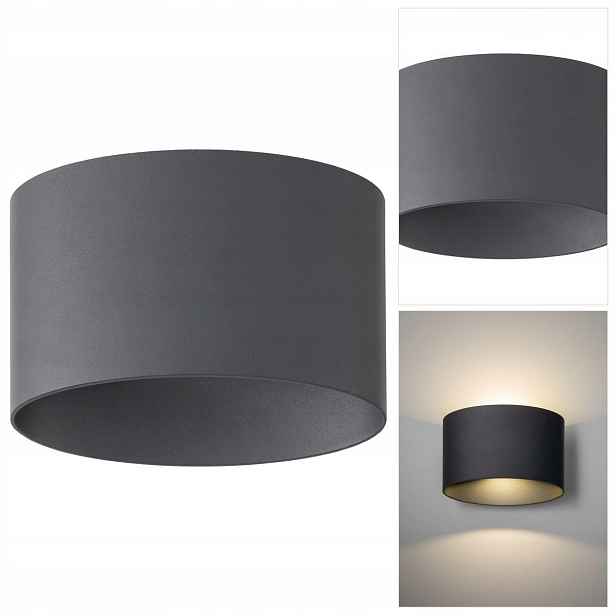 Šedá nástěnná lampa Verto IP54 s útulným světlem pro zahradu Tk Lighting