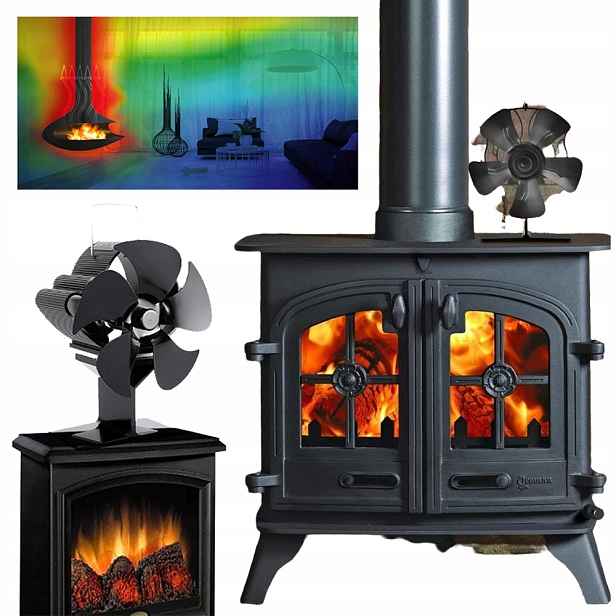 Krbový Ventilátor, Termoelektrický Ventilátor Napájený Teplem Do Krbu