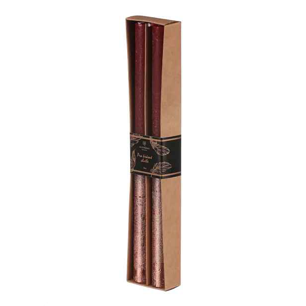 Autronic Svíčka SVT502 RED - červená/měděná (2 ks)