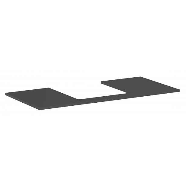 Hansgrohe Xilesa E - Deska pod umyvadlo, 118x55 cm, výřez uprostřed, matná šedá 54271760