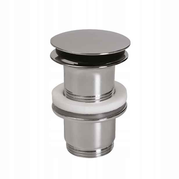 Italská zátka klik klak pro umyvadlo 1 1/4″ push open s přepadem H62 chrom