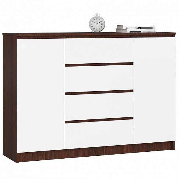 RAUMHIRSCH FURNITURE KOMODA Tmavě hnědá, bílá 99/138/40