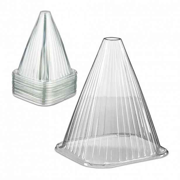 Relaxdays KRYT Průhledný 80-ks sada PVC 22x19x19 cm