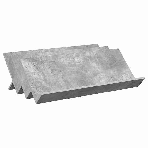 vidaXL Regál na časopisy s policí Betonově šedá 90 x 53 x 28,5 cm