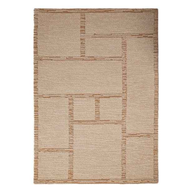 Ručně tkaný vlněný koberec v přírodní barvě 140x200 cm Harris Modula Wool – Flair Rugs