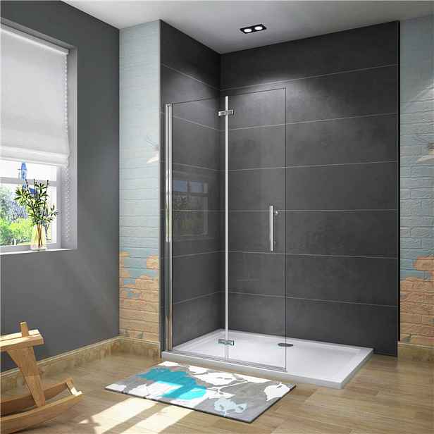 Zalamovací WALK-IN zástěna Melody WF1 106,5x195, čiré sklo
