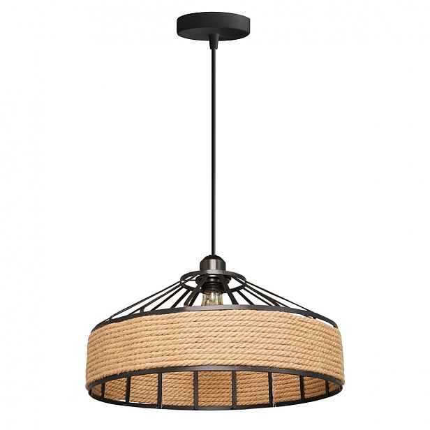 Závěsná lampa Toolight APP1317-1CP Boho Černo Béžová