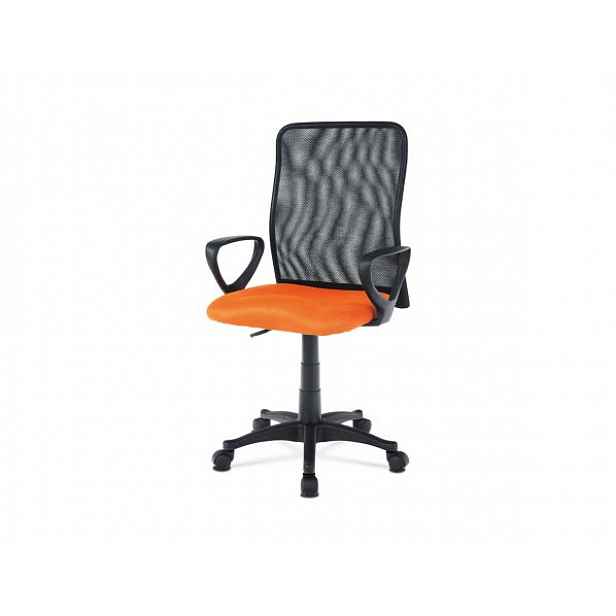 Kancelářská židle, látka MESH oranžová / černá