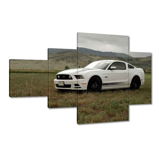 Obrazy 130x80 Bílý Ford Mustang