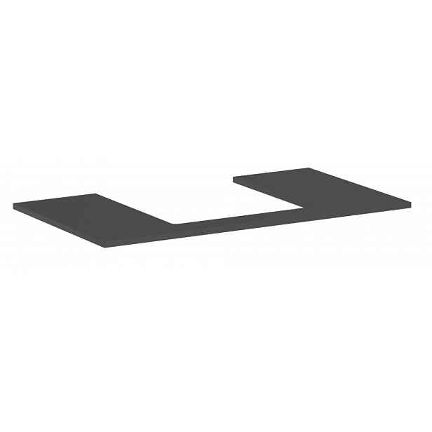 Hansgrohe Xilesa E - Deska pod umyvadlo, 98x55 cm, výřez uprostřed, matná šedá 54270760