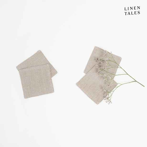Béžové látkové podtácky v sadě 4 ks – Linen Tales