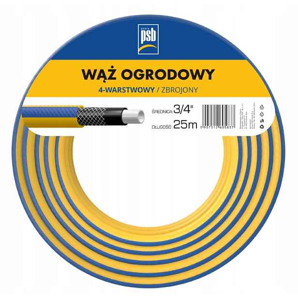 Hadice 4vrstvá 3/4 25 m, odolná, vyztužená