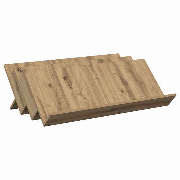 vidaXL Regál na časopisy s policí Artisanový dub 90 x 53 x 28,5 cm