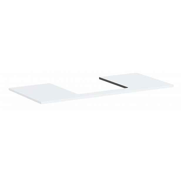 Hansgrohe Xilesa E - Deska pod umyvadlo, 118x55 cm, výřez uprostřed, matná bílá 54271700