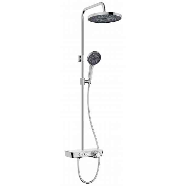 kielle Oudee - Sprchový set s termostatem, 26 cm, 3 proudy, chrom/bílá/černá 20602000