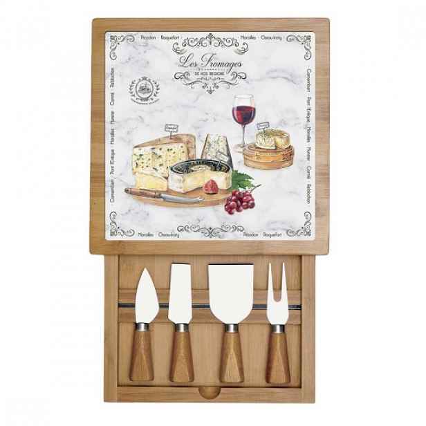 "Les Fromages" 6dílná sada na servírování sýra, 25,5 x 25,5 cm - Easy