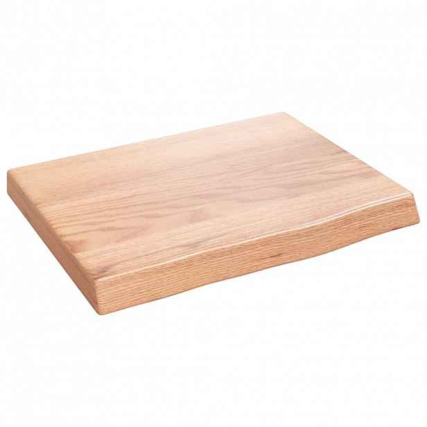 vidaXL Koupelnová deska hnědá 40x30x(2-4) cm ošetřený masivní dřevo