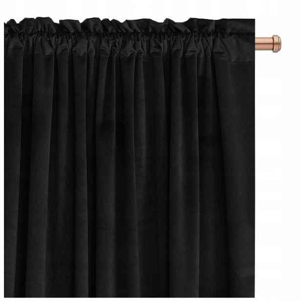 Závěs zatemňovací záclona Velur Imperial 140x250, černá Na Pásce