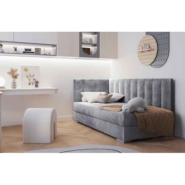 ArtBed Dětská postel COIMBRA III | šedá 90 x 200 cm Provedení: levé