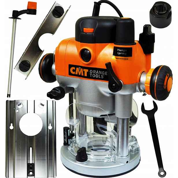 Cmt 7E Horní Frézka 2400 W, Pouzdra 8 a 12 mm 6-12,7 mm