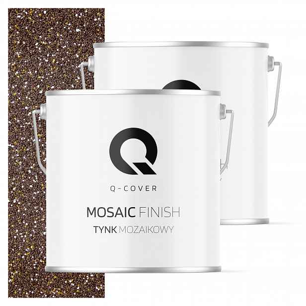 Mozaiková Omítka Mozaika 7KG Hnědá Tmavá M63 Ozdobná Pryskyřičná Fasáda