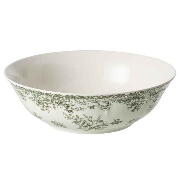 Bílá porcelánová servírovací mísa Vintage Blossom - 22*22*10 cm J-Line by Jolipa