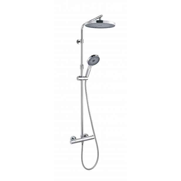 kielle Oudee - Sprchový set s termostatem, 26 cm, 3 proudy, chrom 20602010