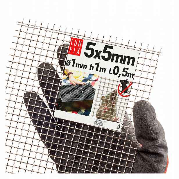 Nerezová jemná filtrační síťka na sítka a hmyz 5 x 5 mm fi1 mm