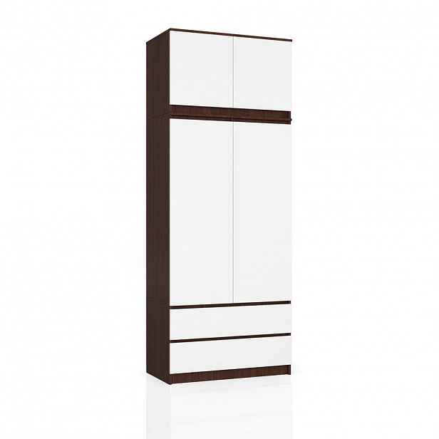RAUMHIRSCH FURNITURE ŠATNÍK Tmavě hnědý, bílý 234/90/51