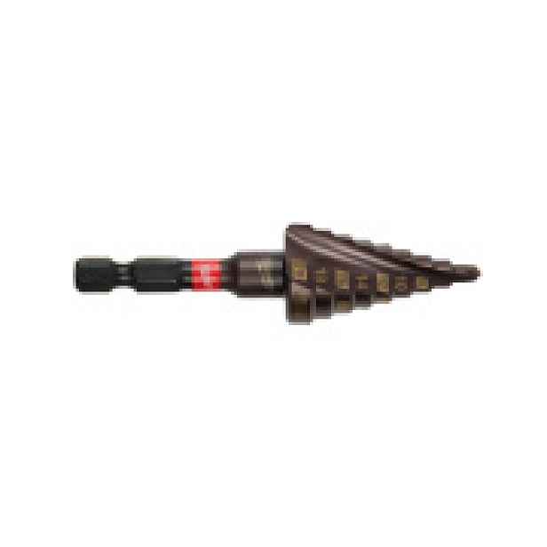 Vrták stupňovitý 4 - 20 mm 9 stupňů 83 mm Milwaukee SHOCKWAVE IMPACT DUTY 48899263