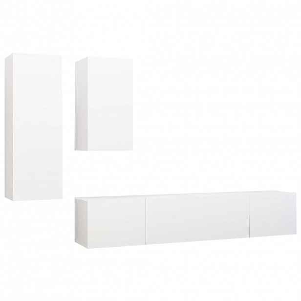 vidaXL 4dílný set TV skříněk bílý kompozitní dřevo