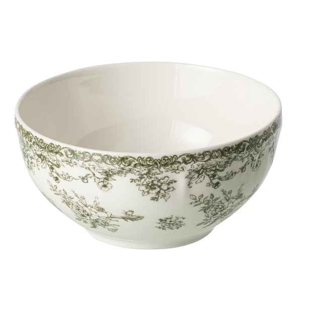Bílá porcelánová servírovací miska Vintage Blossom - 14*14*6 cm J-Line by Jolipa