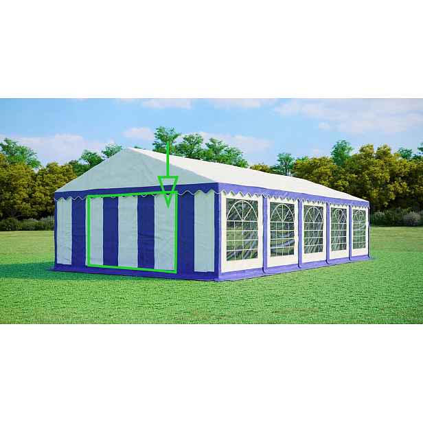 Bočnice 5x2m Pvc úzký vchod, Barva: Modro-bílá