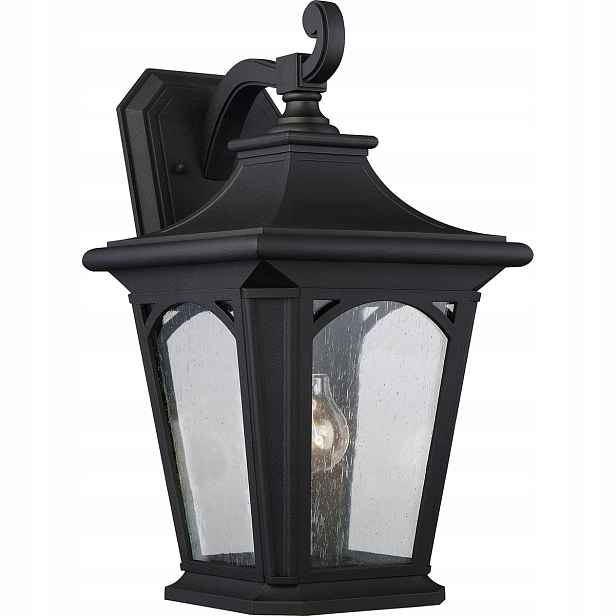 Fasádní nástěnné svítidlo Bedford E27 60W černé IP44 Quoizel