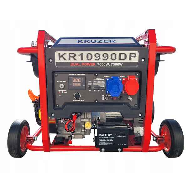 Přenosný generátor Kruzer 7500 W benzín 3 fázový