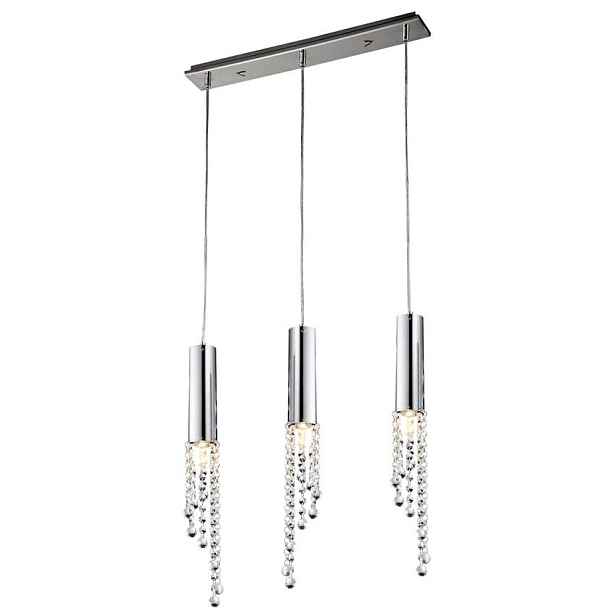 Závěsná lampa 3xGU10 chrom + LED 3x3W Duero