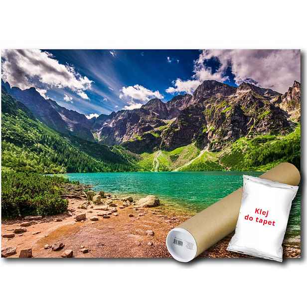 Vinylová fototapeta Hory Jezero Výhled 152x104