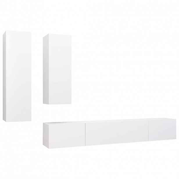 vidaXL 4dílný set TV skříněk bílý kompozitní dřevo