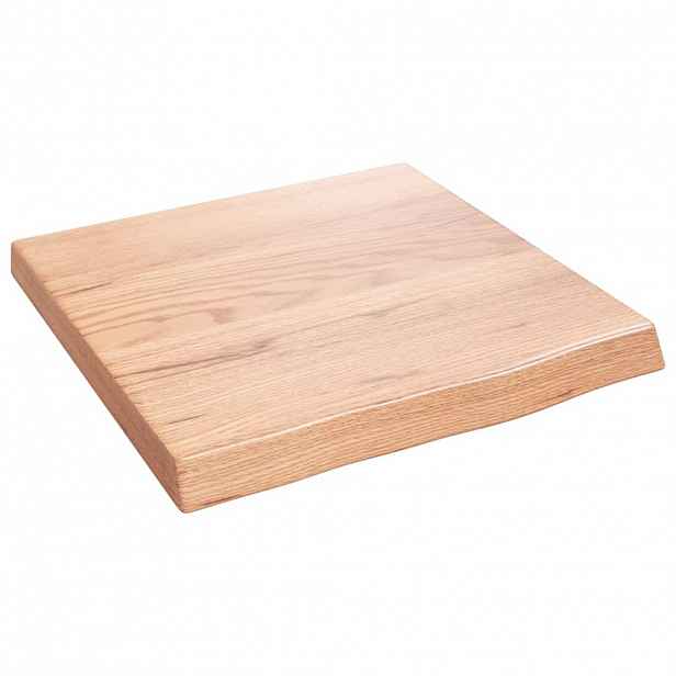 vidaXL Koupelnová deska hnědá 40x40x(2-4) cm ošetřený masivní dřevo