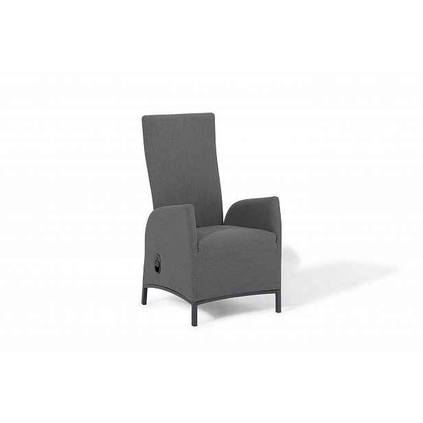 Zahradní křeslo PARIS LIKA-TEX šedé, luxusní, otočné DPMG22-S1-347S
