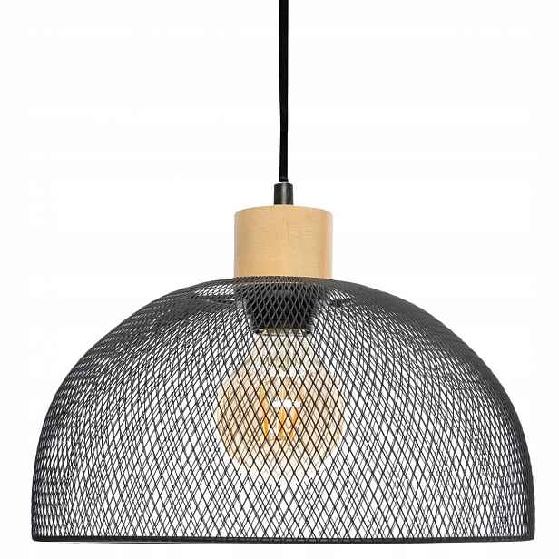 Závěsné Stropní Svítidlo Černá, industriální, průměr 30 cm