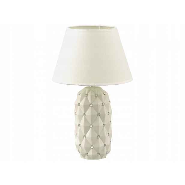 Stolní Lampa Bílá Noční Lampa S Krystaly, Moderní